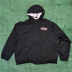 Gear For Sports LORAS College Black Hooded Windbreaker